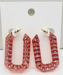 Pink Acrylic Earring