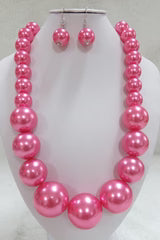 PINK PEARL NECKLACE SET