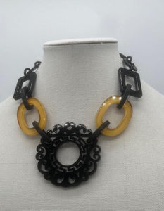 Black and Gold Necklace NK24025