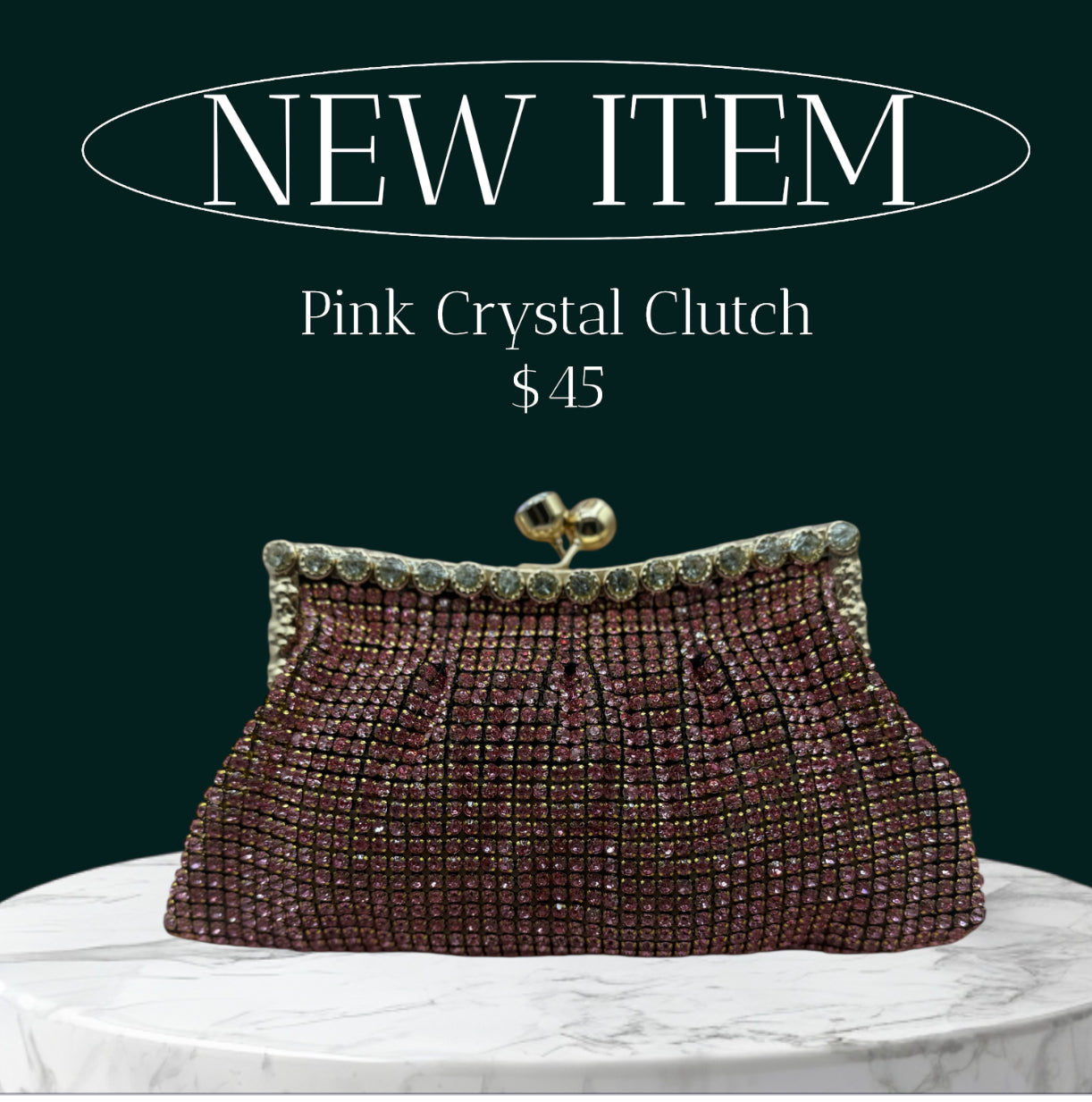 Pink Sequin Clutch