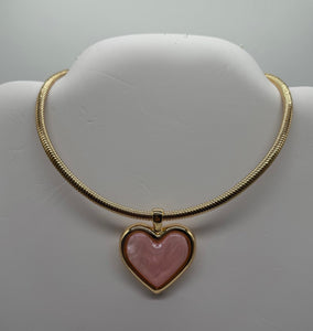 Blush Bombshell - The Sweetheart Glow Pendant Set with Earrings