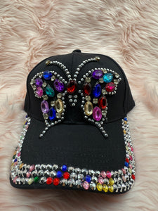 Breast Cancer Awareness Baseball Cap Black Butterfly