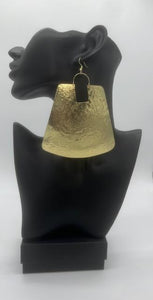 Gold Oversized Square Earrings E24006