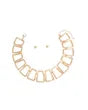 Gold Curved Trapezoid Link Set