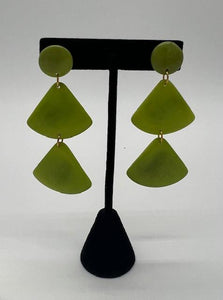 Tagua Green Earrings Set E24010