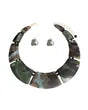 Necklace Marbled Camo Plate Collar for Women