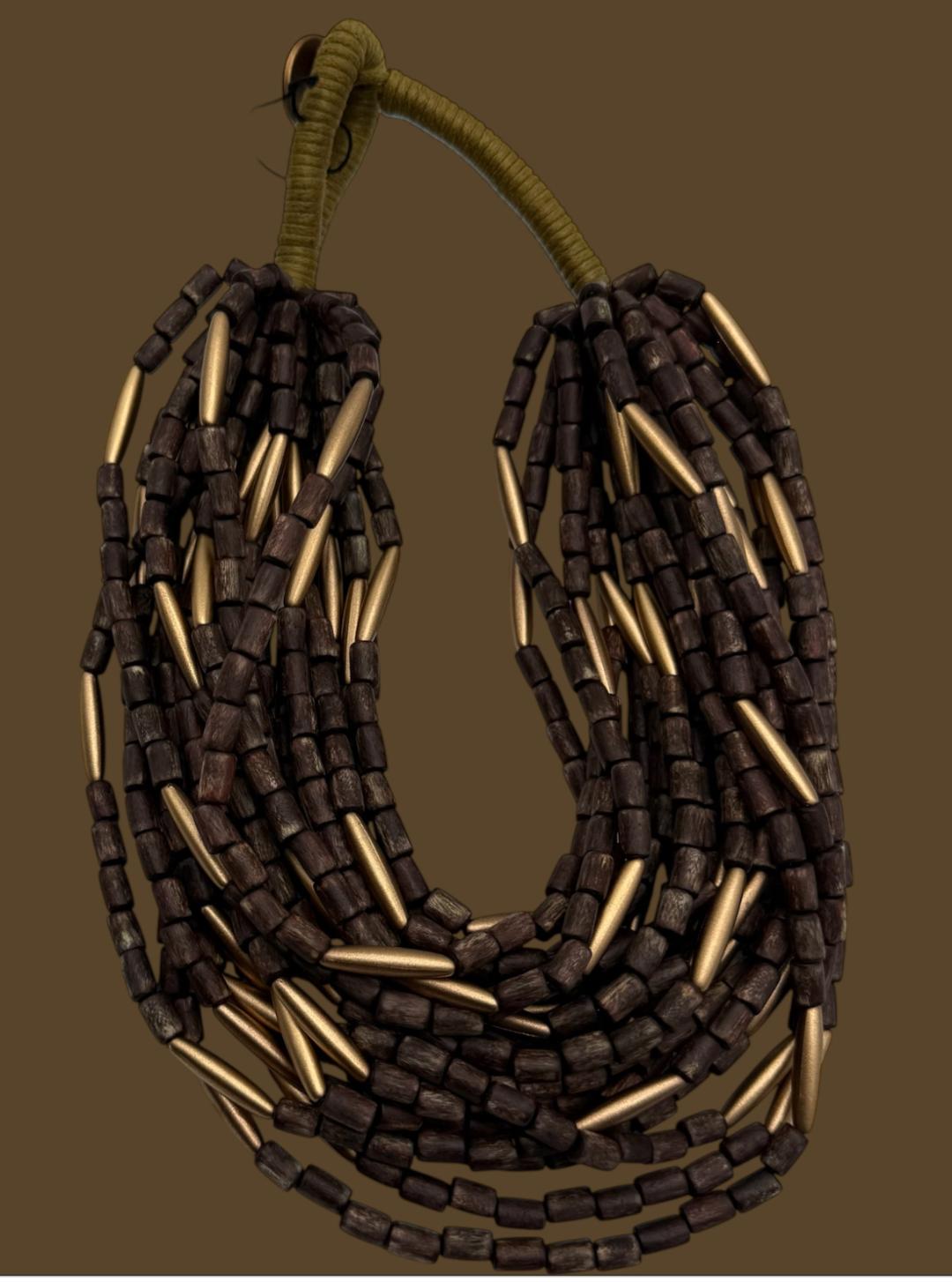 Multi-Layer Wooden Necklace