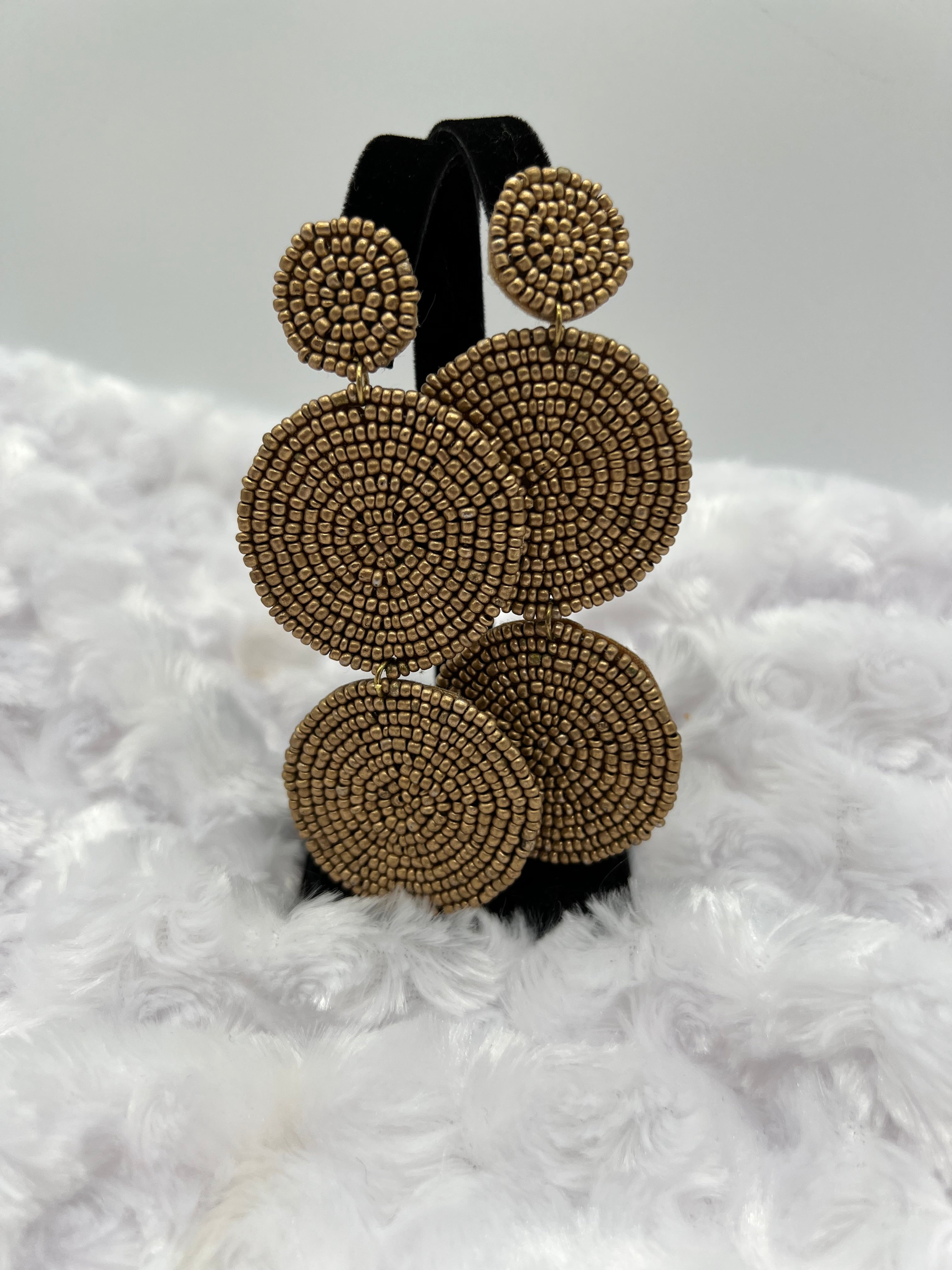 Triple Disc Earrings E020