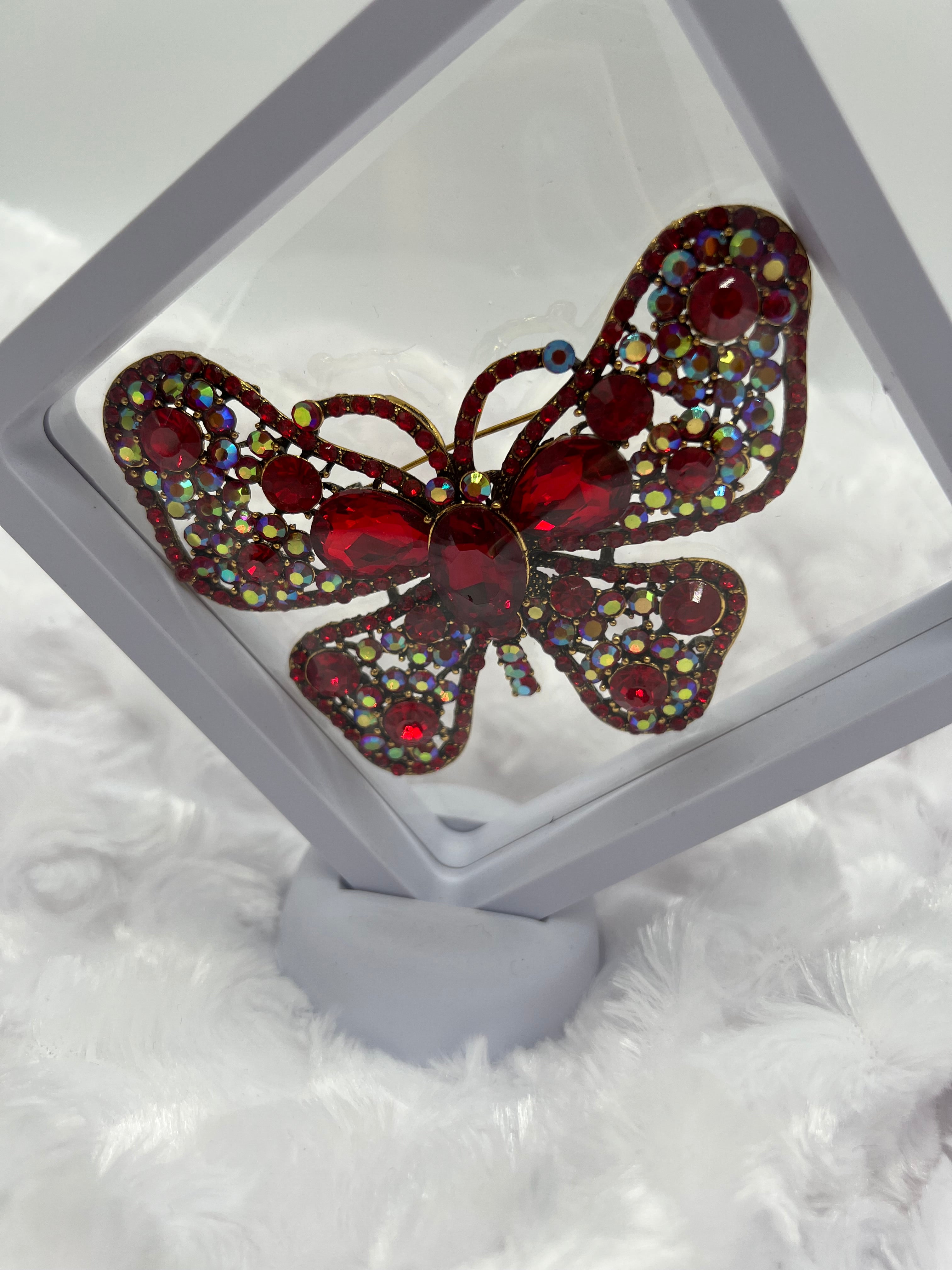 Red Butterfly Brooch P004