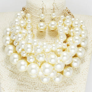 Olivia Cream Pearl Necklace 013