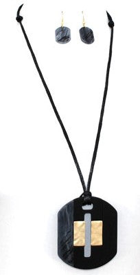 Black Cord String Necklace
