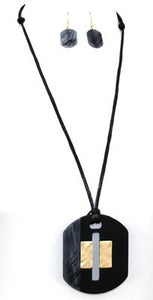 Black Cord String Necklace