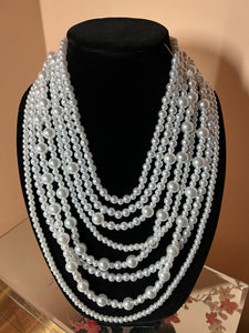 Audrey White Pearl Necklace 012